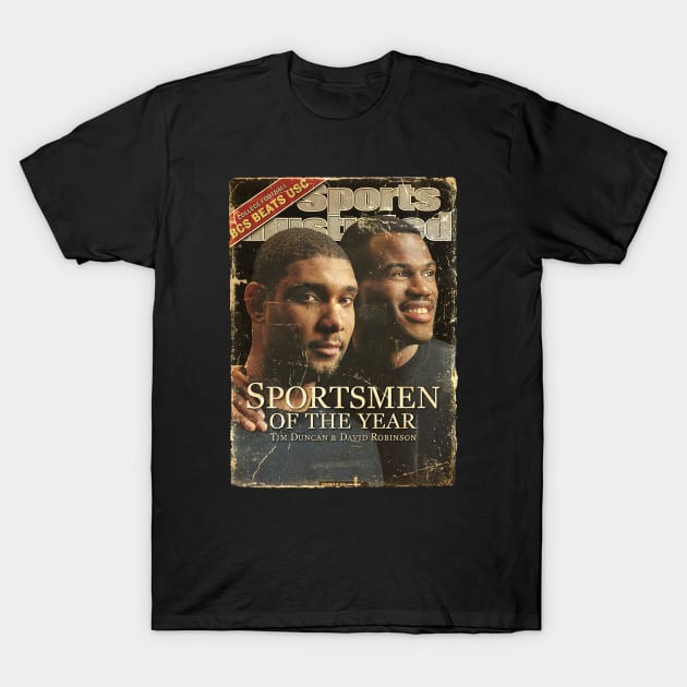 COVER SPORT - SPORT ILLUSTRATED - SPORTMAN OF THE YEARS TIM DUCAN AND DAVID ROBINSON T-Shirt by FALORI